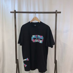 Vintage Stussy Crossbones Design Logo Tee Black